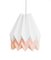 PLUS Polar White Origami Lamp with Pastel Pink Stripe by Orikomi, Image 1