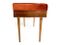 Italian Wooden Bench with Orange Fabric Upholstery, 1950s, Image 5