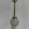 Art Deco Hanging Lamp with Glass Globe & Brass Armature 2