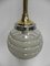 Art Deco Hanging Lamp with Glass Globe & Brass Armature 6