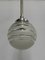 Art Deco Hanging Lamp with Glass Globe & Brass Armature, Image 5