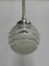 Lámpara colgante Art Déco con esfera de vidrio y armazón de latón, Imagen 5