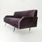 Italian Purple Velvet Sofa Bed, 1960s 4