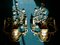 Large Italian Gilt Metal and Crystal Glass Sconces from Banci Firenze, 1960s, Set of 2 4