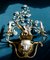 Große Italienische Vergoldete Metall und Kristallglas Wandlampen von Banci Firenze, 1960er, 2er Set 30