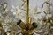 Lámpara de araña con flores de cristal de Murano y latón, años 70, Imagen 9