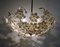 Brass Murano Glass Flower Chandelier, 1970s 4