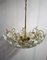 Brass Murano Glass Flower Chandelier, 1970s 1