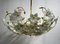 Brass Murano Glass Flower Chandelier, 1970s 8