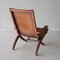 Leather & Wood Folding Chair by Angel Pazmino for Muebles de Estilo, 1960s 3