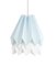 PLUS Mint Blue Origami Lamp with Polar White Stripe by Orikomi 1