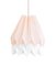 PLUS Pastel Pink Origami Lamp with Polar White Stripe by Orikomi 1