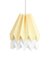 PLUS Blassgelbe Origami Lampe mit Polar White Stripe von Orikomi 1