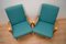 Turquoise Czech Armchairs, 1960s, Set of 2 3