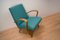 Turquoise Czech Armchairs, 1960s, Set of 2 6