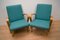 Turquoise Czech Armchairs, 1960s, Set of 2 2
