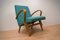 Turquoise Czech Armchairs, 1960s, Set of 2 4