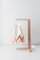 Polar White Table Lamp with Pastel Pink Stripe by Orikomi 1