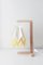 Polar White Table Lamp with Pale Yellow Stripe by Orikomi 1