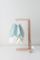Lampada da tavolo blu menta con strisce bianche polari di Orikomi, Immagine 1