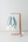 Mint Blue Table Lamp with Polar White Stripe by Orikomi 1