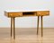 White Glass & Wood Console Table, 1960s, Image 2