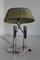 Antique Table Lamp with Green Folding Shade, 1900s, Image 2
