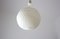 Lampe à Suspension Ballon Mid-Century Blanche par Aloys Gangkofner pour Erco 3