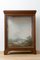 Antique Oak Display Case with Hand Painted Watercolor, Image 1