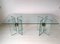 Vintage Glass and Brass Dining Table by Peter Ghyczy 2