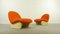 Sillones Sadima en naranja de Luigi Colani para Basf, años 70. Juego de 2, Imagen 3