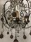 Lámpara de araña italiana vintage con cuentas de cristal de Murano, Imagen 8