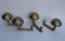 Vintage Brass Wall Hooks, Set of 4, Image 3