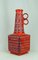 Vase Rouge Vintage par Bodo Mans pour Bay Keramik, 1960s 1
