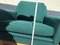 Vintage Swedish Oak & Green Wool Club Chairs, 1970s, Set of 2 5