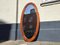 Mid-Century Danish Large Elliptical Mirror in Teak, 1960s, Image 1