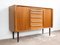 Credenza alta vintage in teak con ante scorrevoli, Danimarca, Immagine 4