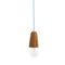 Sininho Pendant Lamp in Light Cork with Blue Wire from Galula, Image 1