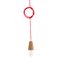 Sininho Pendant Lamp in Light Cork with Red Wire from Galula 4
