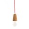 Sininho Pendant Lamp in Light Cork with Red Wire from Galula 1