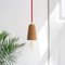 Sininho Pendant Lamp in Light Cork with Red Wire from Galula 3