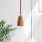 Sininho Pendant Lamp in Light Cork with Red Wire from Galula, Image 3