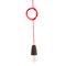 Lámpara colgante Sininho en corcho oscuro con cable rojo de Galula, Imagen 2