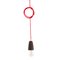 Sininho Pendant Lamp in Dark Cork with Red Wire from Galula 2