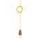 Lámpara colgante Sininho en corcho claro con cable amarillo de Galula, Imagen 5