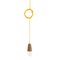 Sininho Pendant Lamp in Light Cork with Yellow Wire from Galula 5