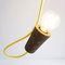 Sininho Pendant Lamp in Dark Cork with Yellow Wire by Mendes Macedo for Galula 5