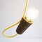Sininho Pendant Lamp in Dark Cork with Yellow Wire by Mendes Macedo for Galula, Image 5