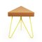 Três Stool in Light Cork with Yellow Legs by Mendes Macedo for Galula, Image 2