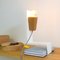 Lámpara de mesa Glint 1 con base blanca y cable textil gris de Mendes Macedo para Galula, Imagen 5